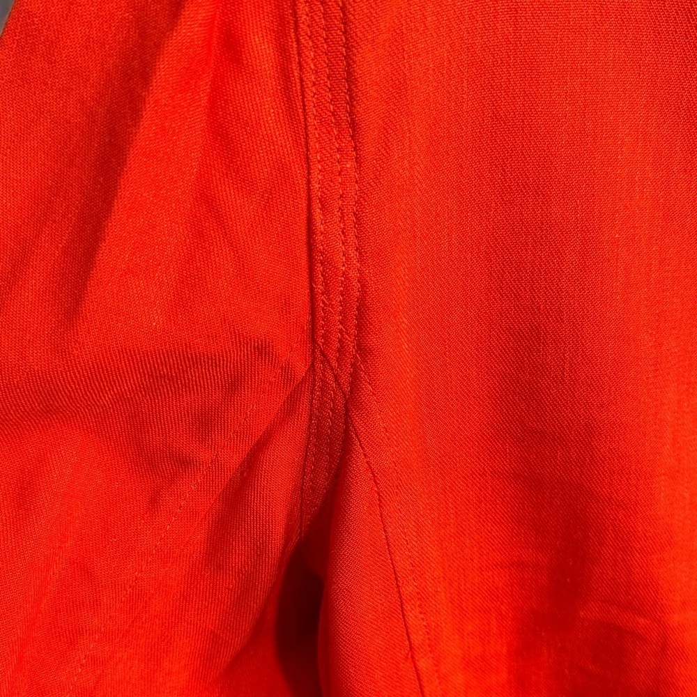 NWOT St. John Vibrant Red Linen/Silk Blend Bomber Style Jacket Zipper and Snaps - Picture 11 of 15